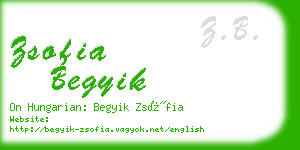 zsofia begyik business card